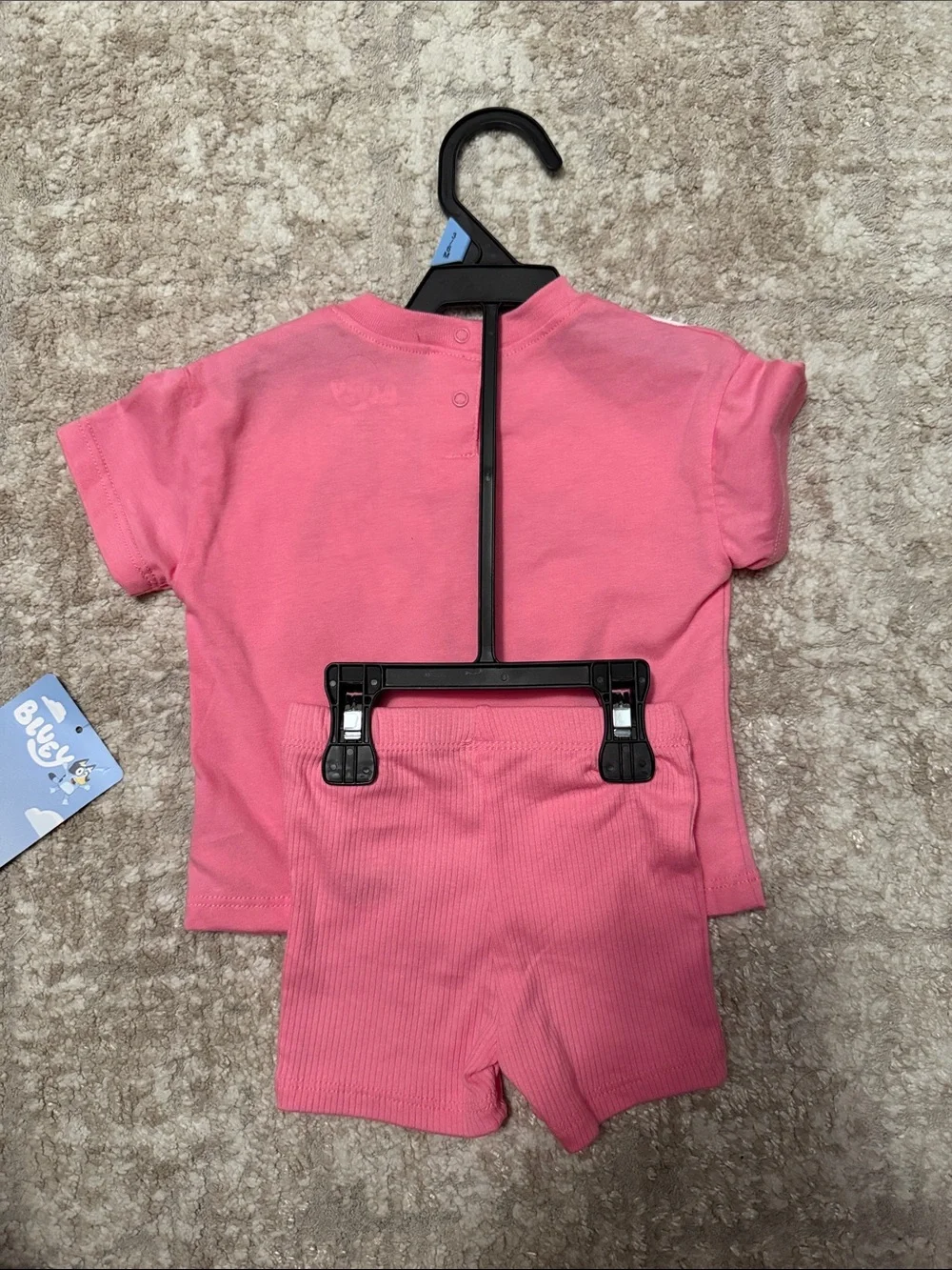 Bluey Pink Toddler Two-Piece Set - Bluey Characters size 3/6M-NWT